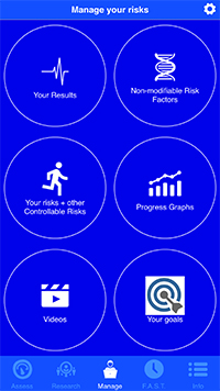 Screenshot of the Stroke Riskometer